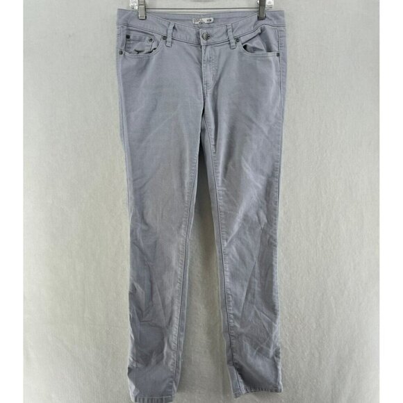 Prana Jeans Women's Sz 8/29 Gray Mid-Rise Slim Straight Leg Regular Fit Stretch - Picture 1 of 10